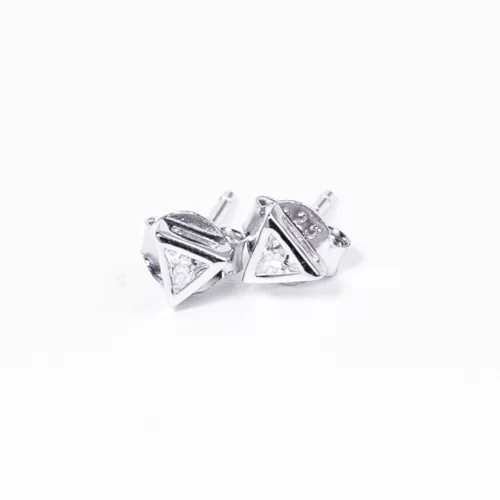 Háromszög Swarovski köves ezüst fülbevaló