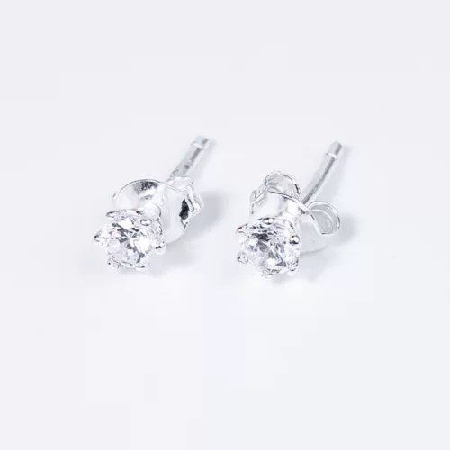Közepes Swarovski köves bedugós ezüst fülbevaló
