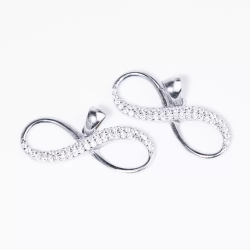 Végtelen Swarovski köves ezüst medál