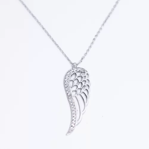 Angyalszárny Swarovski köves ezüst nyaklánc