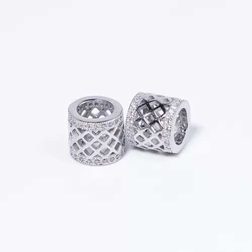 Rácsos Swarovski köves ezüst medál
