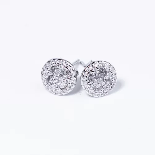 Lóhere Swarovski köves ezüst fülbevaló