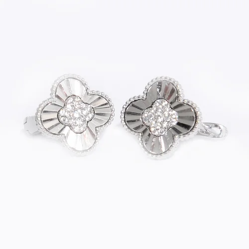 Sugaras Swarovski köves ezüst fülbevaló
