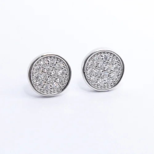 Pici kör Swarovski köves ezüst fülbevaló