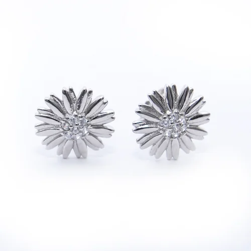 Flower Swarovski köves ezüst fülbevaló
