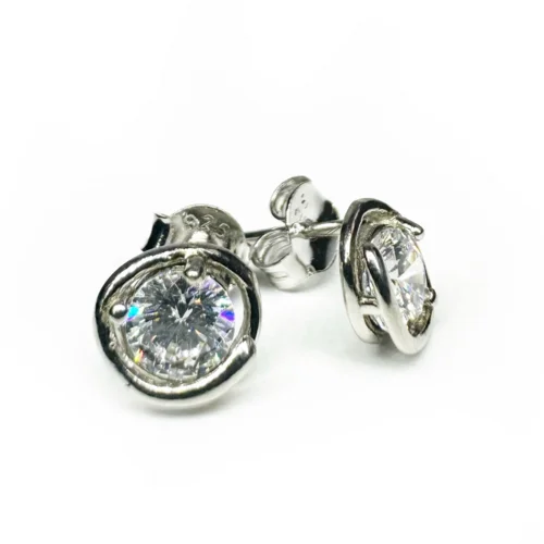 Tündöklő Swarovski köves ezüst fülbevaló
