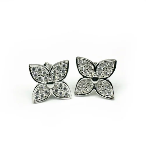 Bouvardia Swarovski köves ezüst fülbevaló