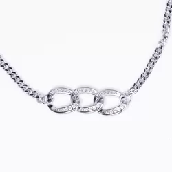 Ovális Swarovski köves ezüst karkötő