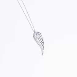 Angyalszárny Swarovski köves ezüst nyaklánc