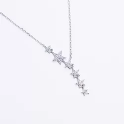 Csillagok ezüst Swarovski köves nyaklánc