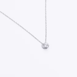 Button Swarovski köves ezüst nyaklánc