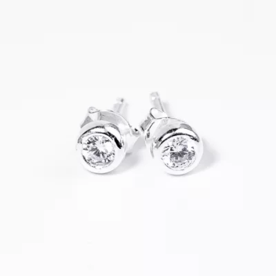 Kicsi Swarovski köves kör ezüst fülbevaló