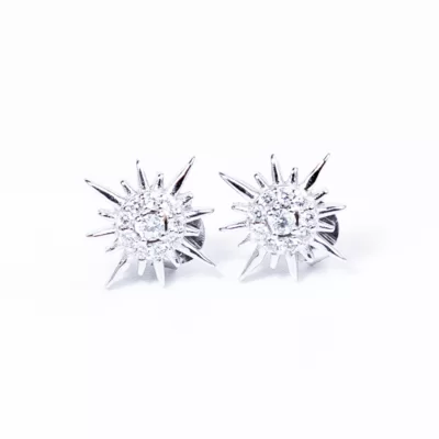Napsugár Swarovski köves ezüst fülbevaló