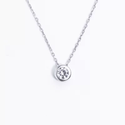 Button Swarovski köves ezüst nyaklánc