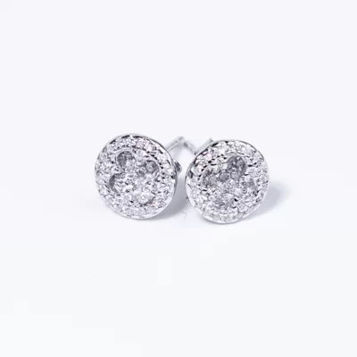 Lóhere Swarovski köves ezüst fülbevaló