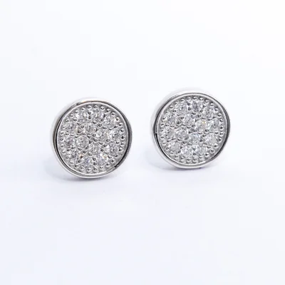 Pici kör Swarovski köves ezüst fülbevaló