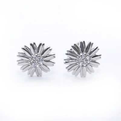 Flower Swarovski köves ezüst fülbevaló